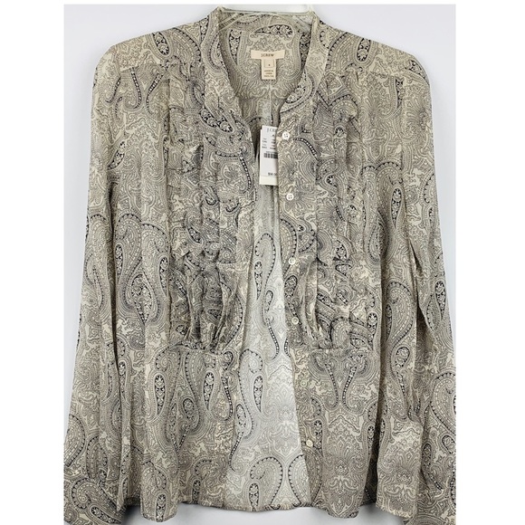 J. Crew Button Down Blouse - Picture 1 of 5